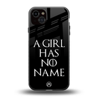 arya stark back phone cover | glass case for iphone 14 plus