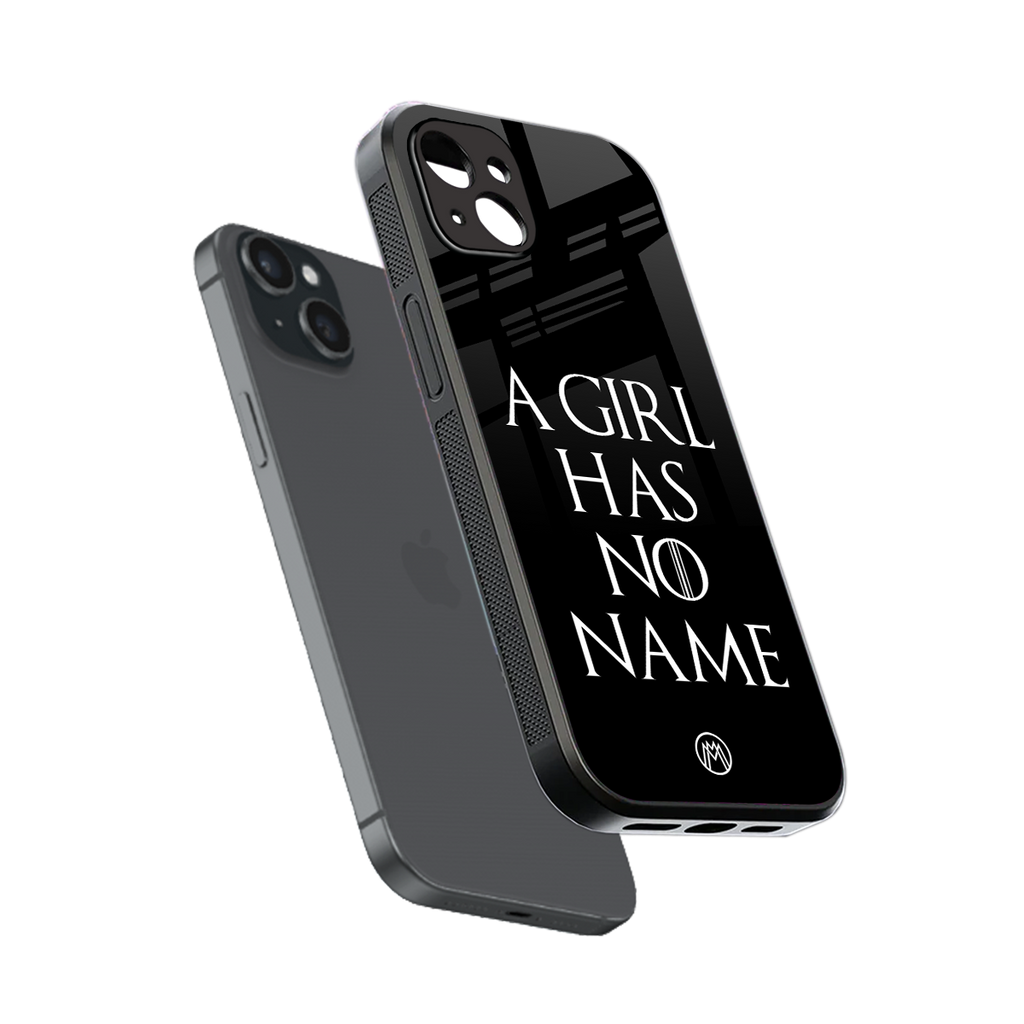 arya stark back phone cover | glass case for iphone 15 plus