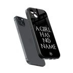 arya stark back phone cover | glass case for iphone 15 plus