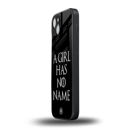 arya stark back phone cover | glass case for iphone 15 plus