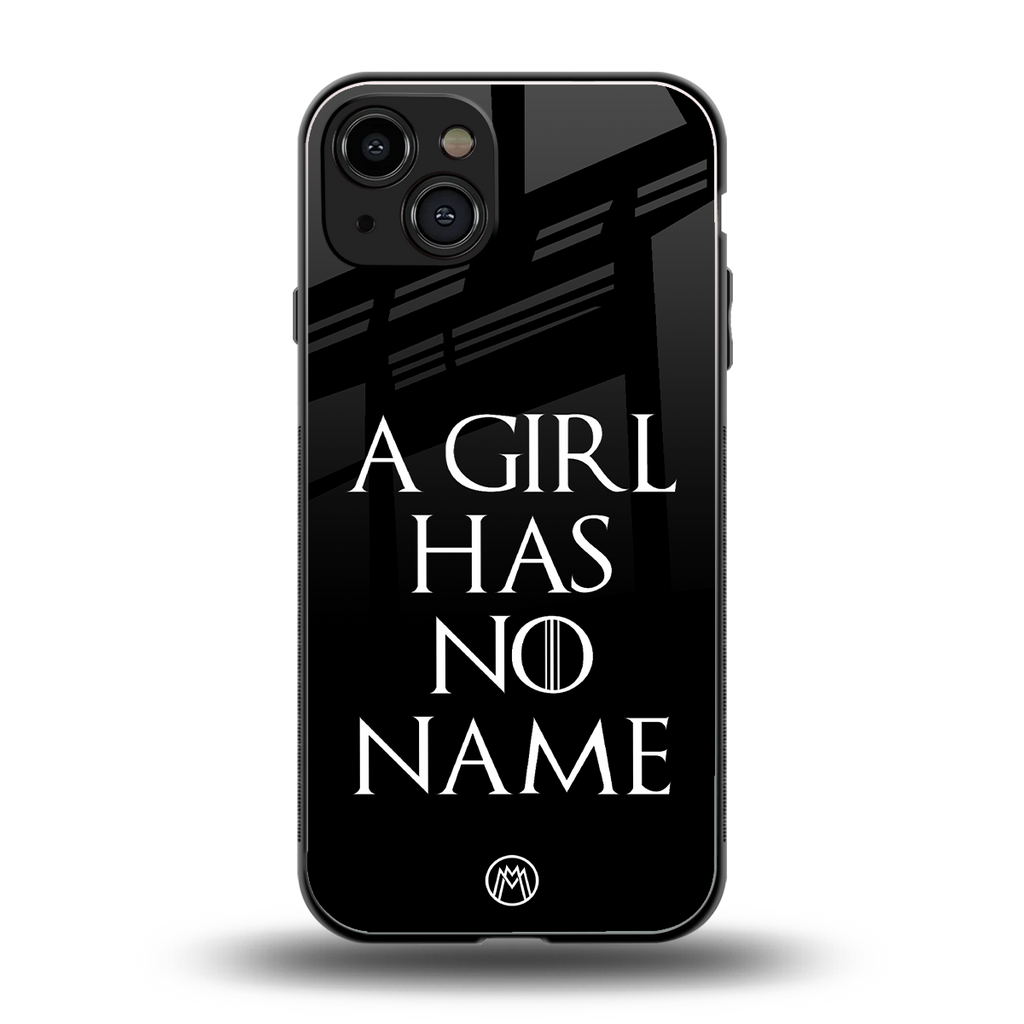 arya stark back phone cover | glass case for iphone 15