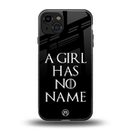 arya stark back phone cover | glass case for iphone 15
