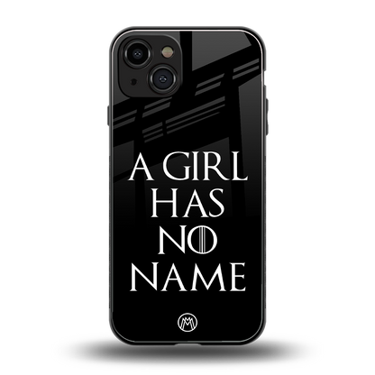 arya stark back phone cover | glass case for iphone 15