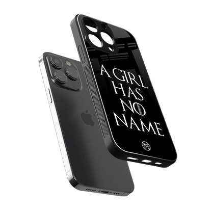 arya stark back phone cover | glass case for iphone 15 pro