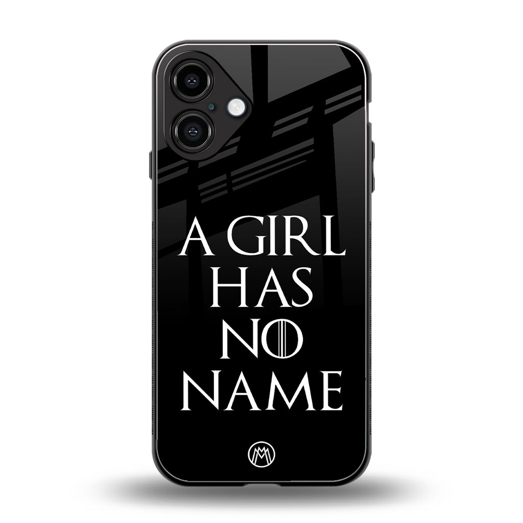 arya stark back phone cover | glass case for iphone 16 plus