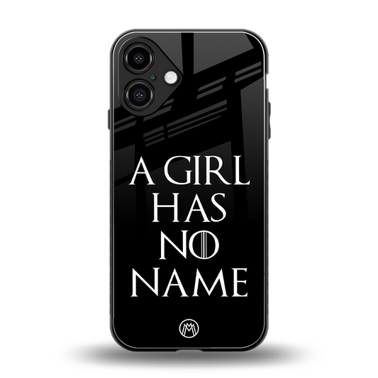 arya stark back phone cover | glass case for iphone 16 plus