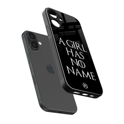 arya stark back phone cover | glass case for iphone 16 plus