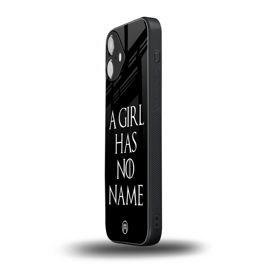 arya stark back phone cover | glass case for iphone 16 plus