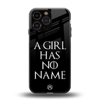 arya stark back phone cover | glass case for iphone 16 pro max