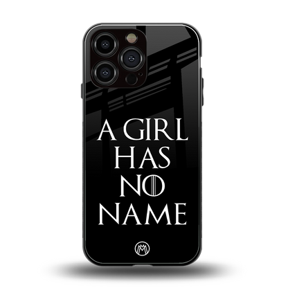 arya stark back phone cover | glass case for iphone 16 pro max