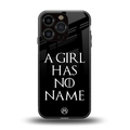 arya stark back phone cover | glass case for iphone 16 pro