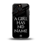 arya stark back phone cover | glass case for iphone 16 pro