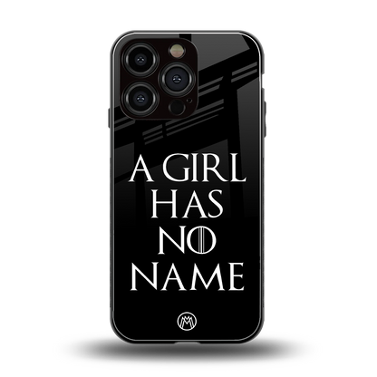 arya stark back phone cover | glass case for iphone 16 pro