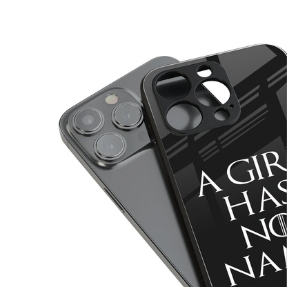 arya stark back phone cover | glass case for iphone 15 pro