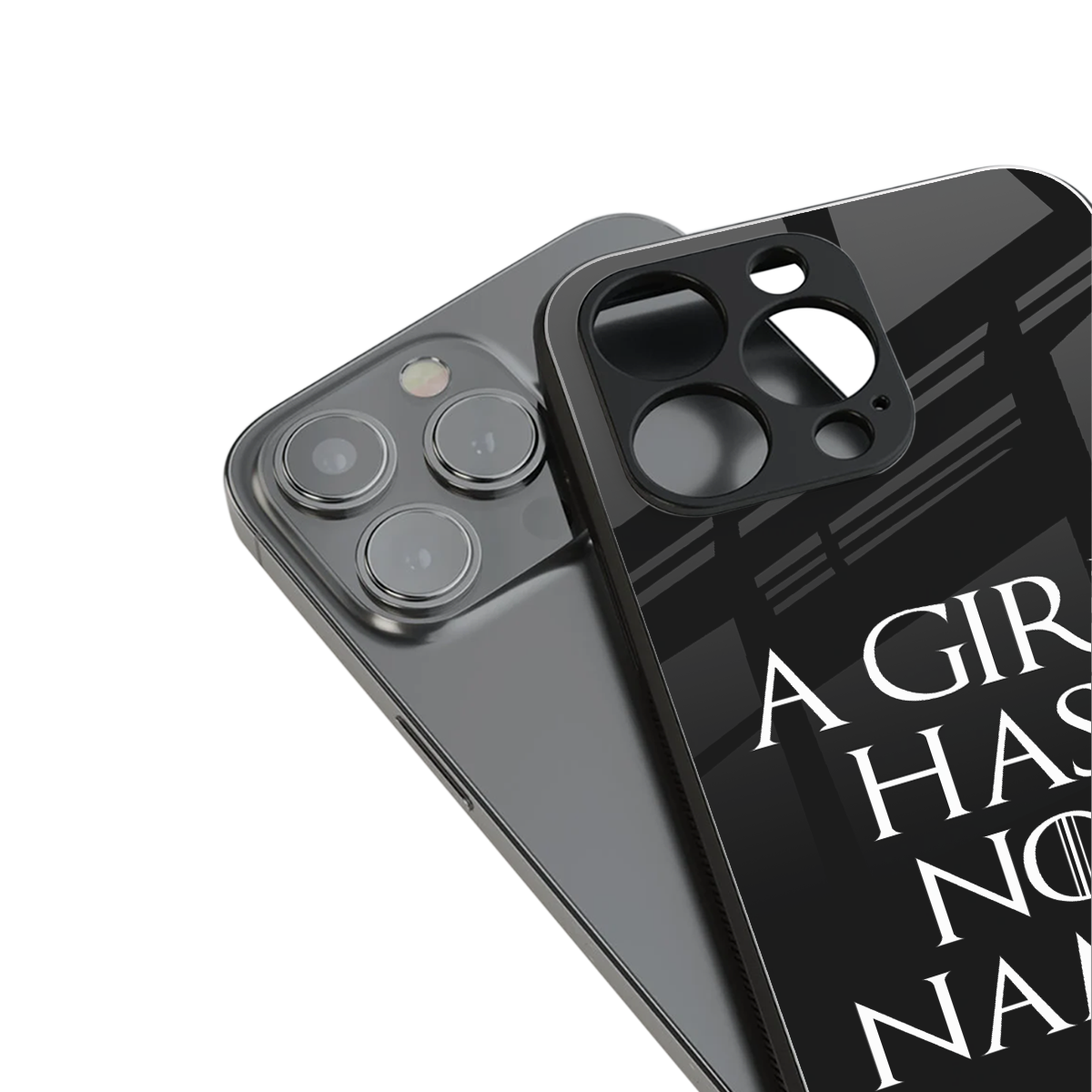arya stark back phone cover | glass case for iphone 16 plus