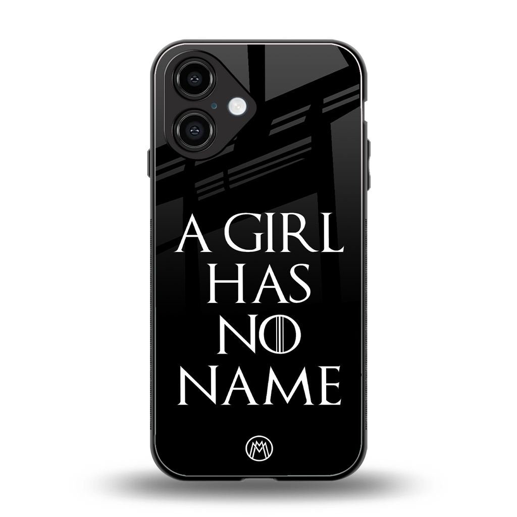 arya stark back phone cover | glass case for iphone 16