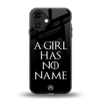 arya stark back phone cover | glass case for iphone 16