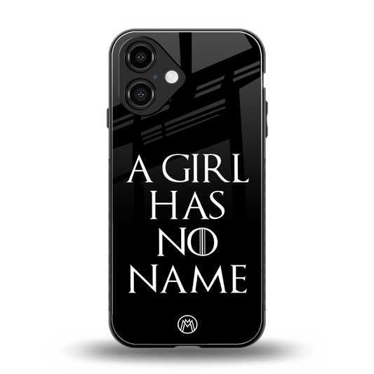 arya stark back phone cover | glass case for iphone 16