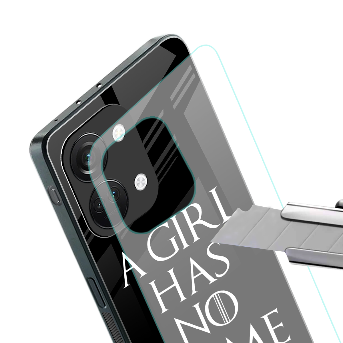 arya stark back phone cover | glass case for oneplus nord 3