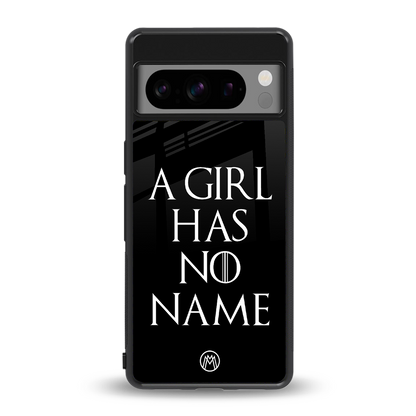 arya stark back phone cover | glass case for google pixel 8 pro