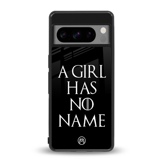 arya stark back phone cover | glass case for google pixel 8 pro