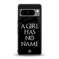 arya stark back phone cover | glass case for google pixel 8 pro