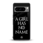 arya stark back phone cover | glass case for google pixel 8 pro
