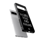 arya stark back phone cover | glass case for google pixel 8 pro