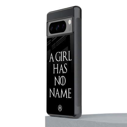 arya stark back phone cover | glass case for google pixel 8 pro