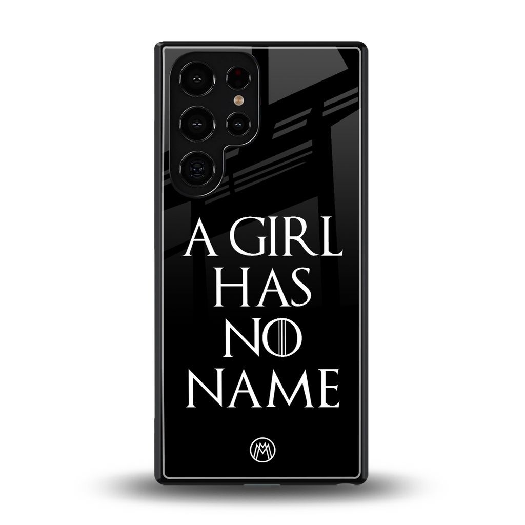 arya stark back phone cover | glass case for samsung galaxy s25 ultra