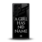 arya stark back phone cover | glass case for samsung galaxy s25 ultra