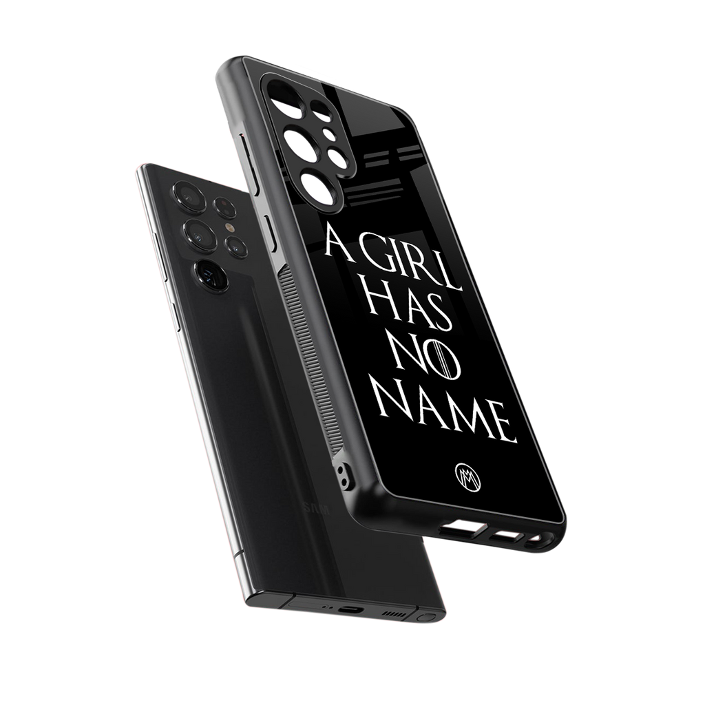 arya stark back phone cover | glass case for samsung galaxy s25 ultra