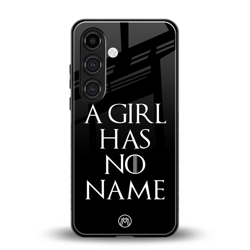 arya stark back phone cover | glass case for samsung galaxy s24 fe