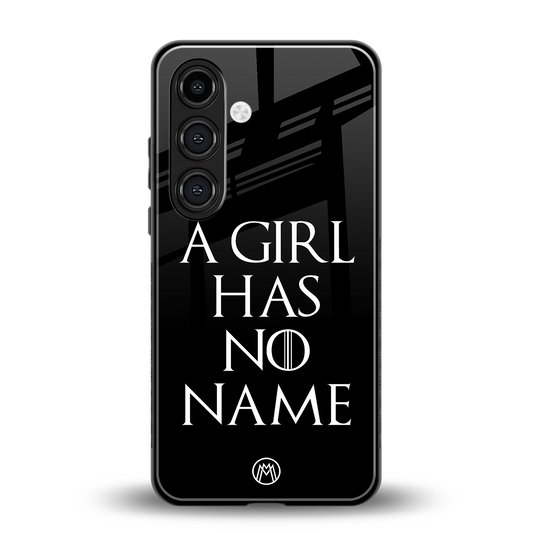 arya stark back phone cover | glass case for samsung galaxy s24 fe