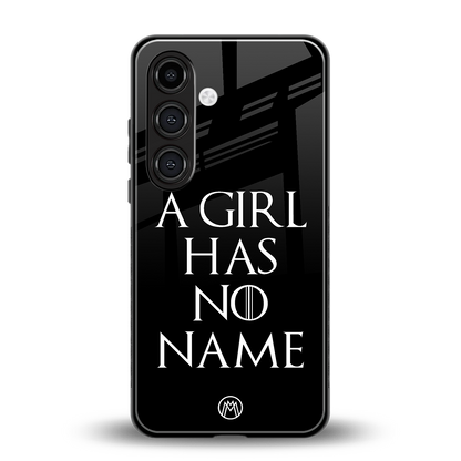 arya stark back phone cover | glass case for samsung galaxy s24 plus