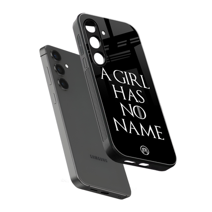 arya stark back phone cover | glass case for samsung galaxy s24 plus