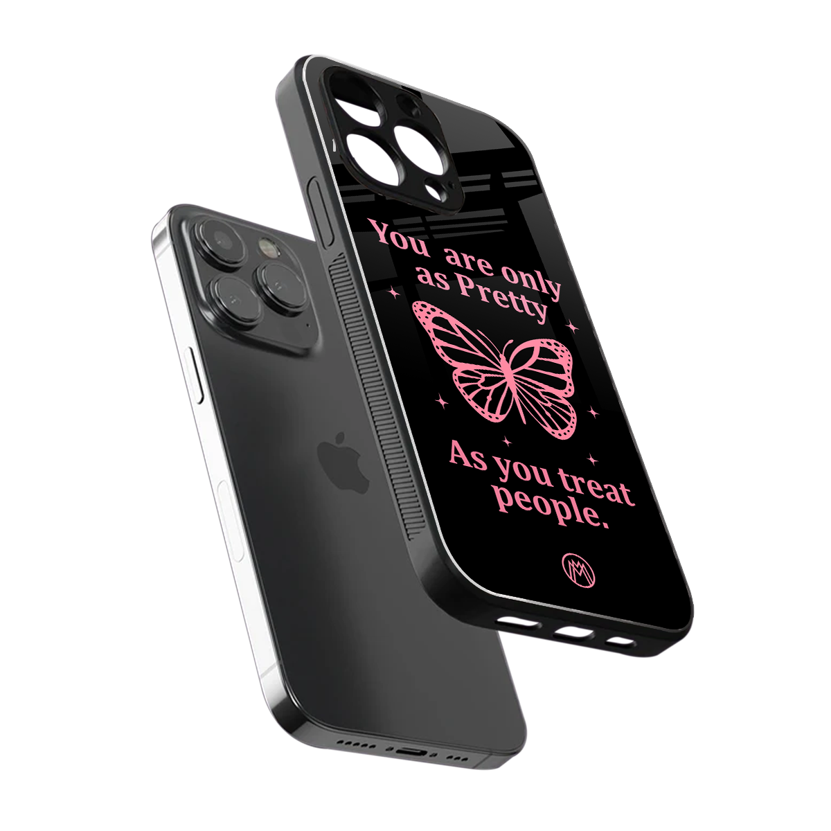 as pretty as you treat people back phone cover | glass case for iphone 14 pro max