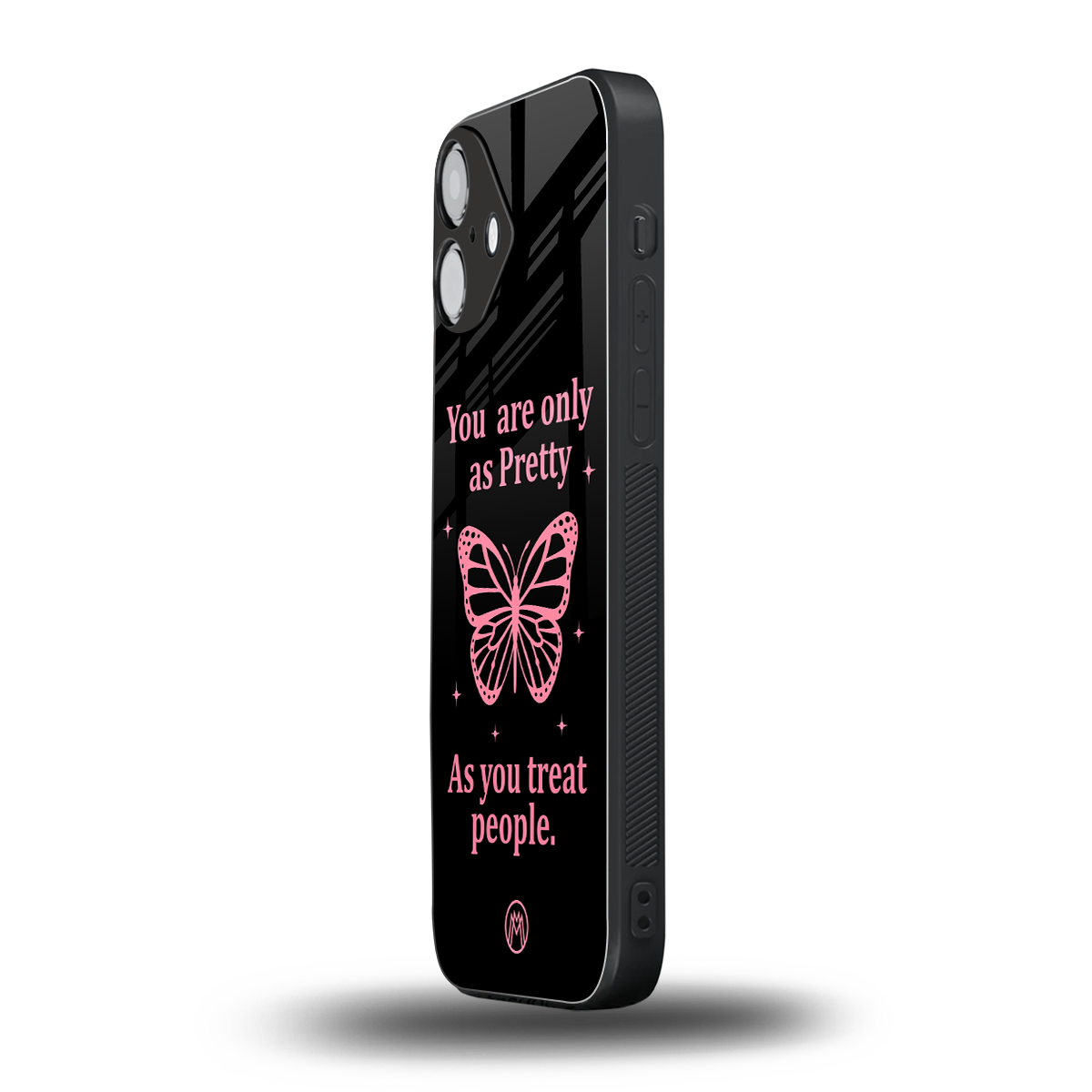 as pretty as you treat people back phone cover | glass case for iphone 16 plus