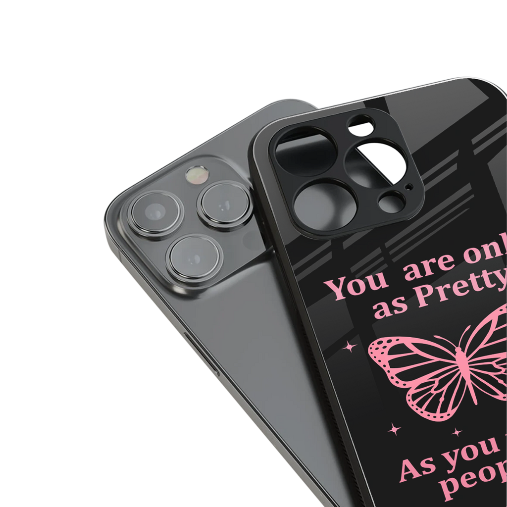 as pretty as you treat people back phone cover | glass case for iphone 13 mini