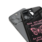 as pretty as you treat people back phone cover | glass case for iphone 16 plus