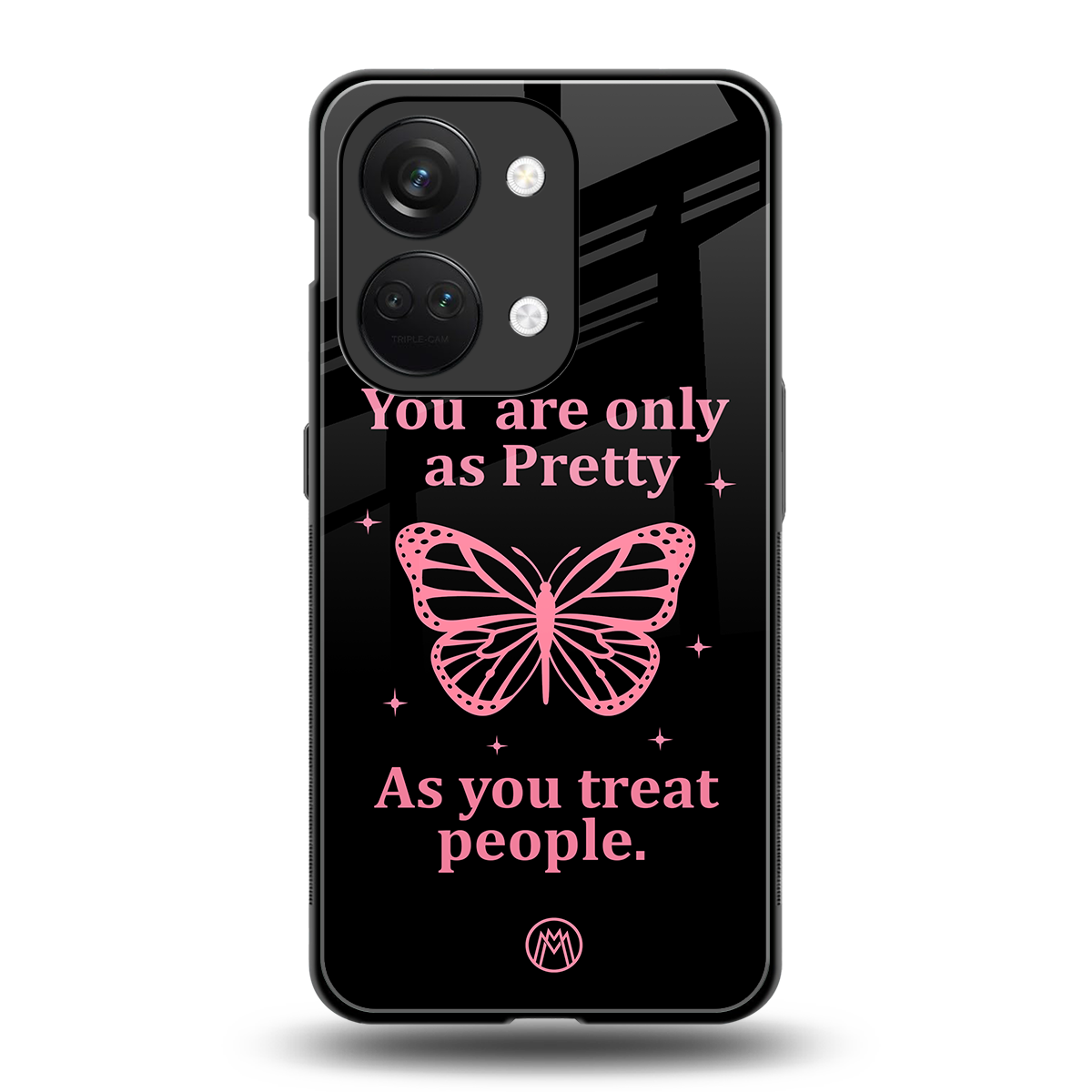 as pretty as you treat people back phone cover | glass case for oneplus nord 3