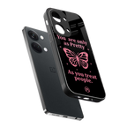 as pretty as you treat people back phone cover | glass case for oneplus nord 3