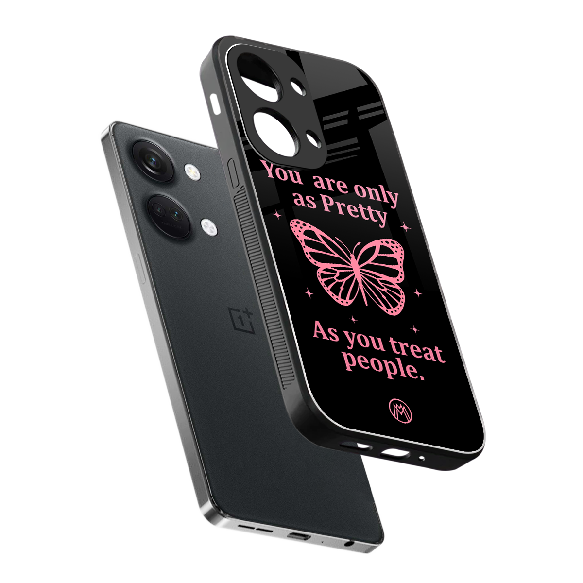 as pretty as you treat people back phone cover | glass case for oneplus nord 3