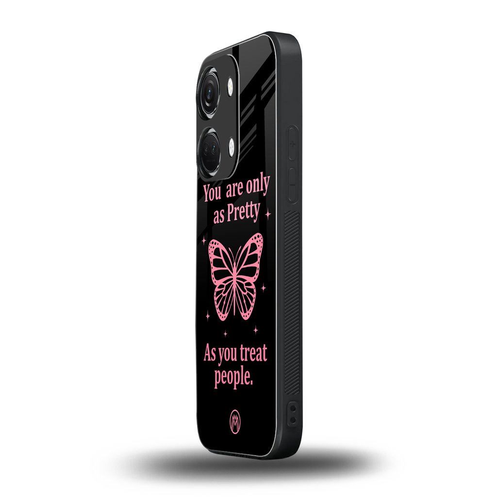as pretty as you treat people back phone cover | glass case for oneplus nord 3