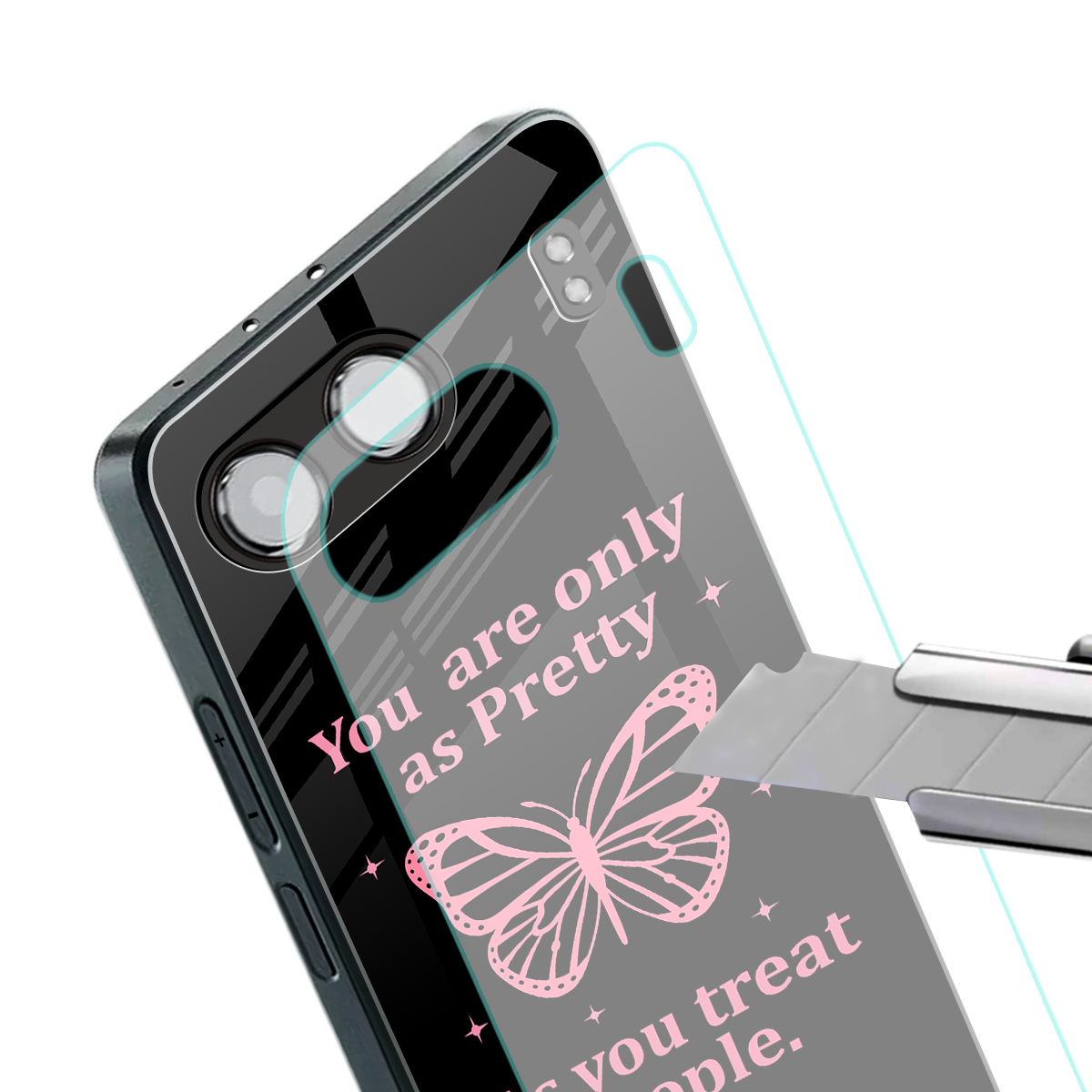 as pretty as you treat people back phone cover | glass case for oneplus nord 4