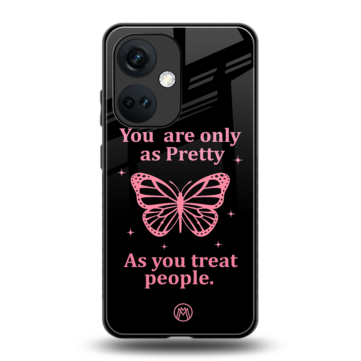 as pretty as you treat people back phone cover | glass case for oneplus nord ce 3