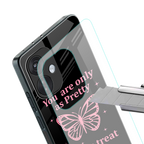 as pretty as you treat people back phone cover | glass case for oneplus nord ce 3