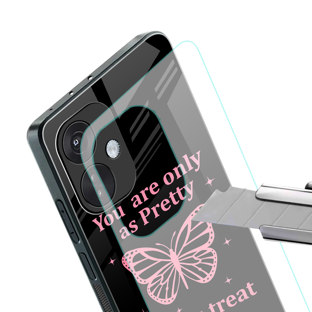 as pretty as you treat people back phone cover | glass case for oneplus nord ce 3