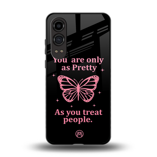 as pretty as you treat people back phone cover | glass case for oneplus nord ce 4 lite