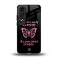 as pretty as you treat people back phone cover | glass case for oneplus nord ce 4
